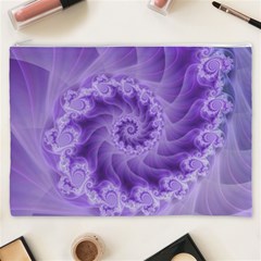 Silky Purple Spiral Fractal Cosmetic Bag (XXXL) from ArtsNow.com Front