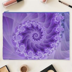 Silky Purple Spiral Fractal Cosmetic Bag (XXXL) from ArtsNow.com Front