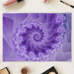 Silky Purple Spiral Fractal Cosmetic Bag (XXXL) from ArtsNow.com Back