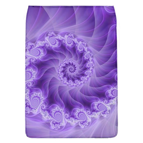 Silky Purple Spiral Fractal Removable Flap Cover (L) from ArtsNow.com Front