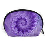 Silky Purple Spiral Fractal Accessory Pouch (Large)