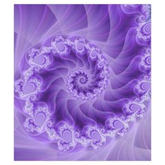 Silky Purple Spiral Fractal Drawstring Pouch (Small) from ArtsNow.com Back