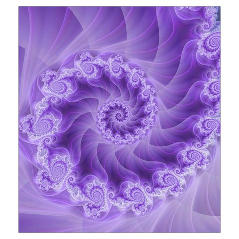 Silky Purple Spiral Fractal Drawstring Pouch (Medium) from ArtsNow.com Front