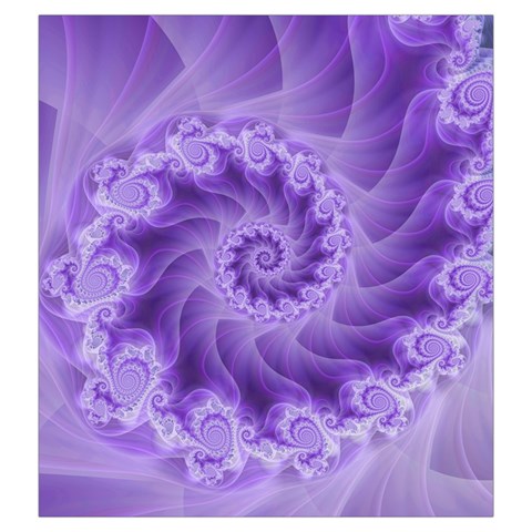 Silky Purple Spiral Fractal Drawstring Pouch (Large) from ArtsNow.com Front