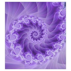 Silky Purple Spiral Fractal Drawstring Pouch (Large) from ArtsNow.com Front