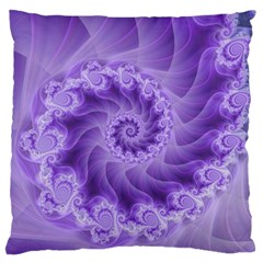 Silky Purple Spiral Fractal Standard Flano Cushion Case (Two Sides) from ArtsNow.com Front