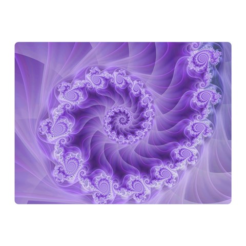 Silky Purple Spiral Fractal Double Sided Flano Blanket (Mini) from ArtsNow.com 35 x27  Blanket Front