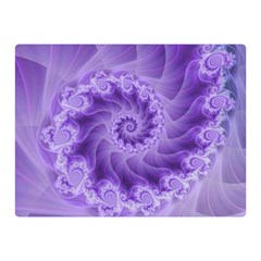 Silky Purple Spiral Fractal Double Sided Flano Blanket (Mini) from ArtsNow.com 35 x27  Blanket Front