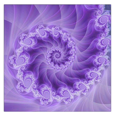 Silky Purple Spiral Fractal Large Satin Scarf (Square) from ArtsNow.com Front