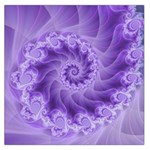 Silky Purple Spiral Fractal Large Satin Scarf (Square)