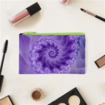 Silky Purple Spiral Fractal Cosmetic Bag (XS)