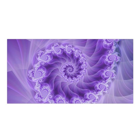 Silky Purple Spiral Fractal Satin Shawl from ArtsNow.com Front