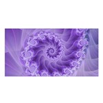 Silky Purple Spiral Fractal Satin Shawl