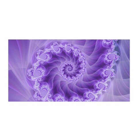 Silky Purple Spiral Fractal Satin Wrap from ArtsNow.com Front