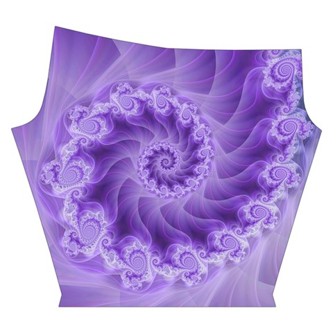 Silky Purple Spiral Fractal Yoga Cropped Leggings from ArtsNow.com Right