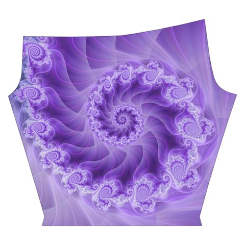 Silky Purple Spiral Fractal Yoga Cropped Leggings from ArtsNow.com Left