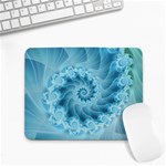 Silky Blue Spiral Fractal Small Mousepad