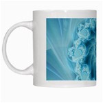 Silky Blue Spiral Fractal White Mug