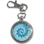 Silky Blue Spiral Fractal Key Chain Watch