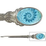 Silky Blue Spiral Fractal Letter Opener