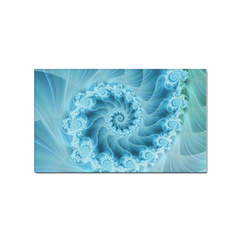 Silky Blue Spiral Fractal Sticker (Rectangular) from ArtsNow.com Front