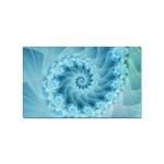 Silky Blue Spiral Fractal Sticker (Rectangular)