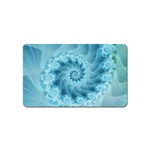 Silky Blue Spiral Fractal Magnet (Name Card)