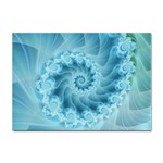 Silky Blue Spiral Fractal Sticker A4 (10 pack)