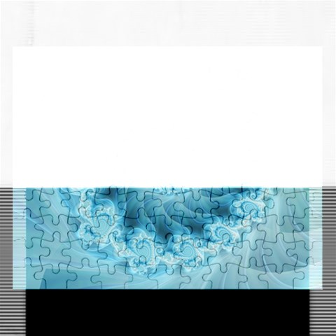 Silky Blue Spiral Fractal Jigsaw Puzzle (Rectangular) from ArtsNow.com Front