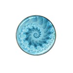 Silky Blue Spiral Fractal Hat Clip Ball Marker