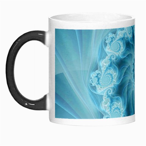 Silky Blue Spiral Fractal Morph Mug from ArtsNow.com Left