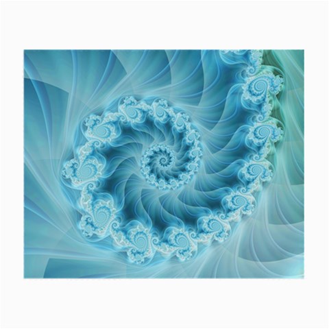 Silky Blue Spiral Fractal Small Glasses Cloth from ArtsNow.com Front