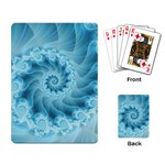 Silky Blue Spiral Fractal Playing Cards Single Design