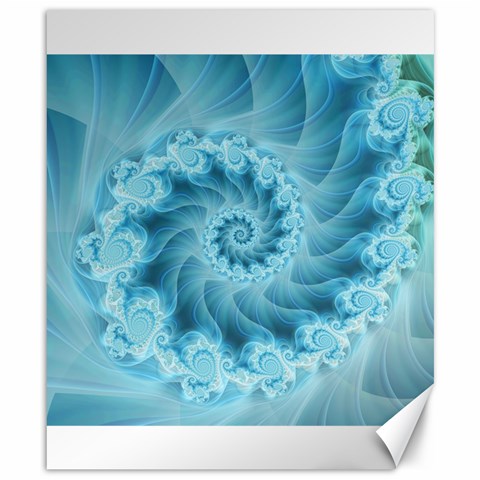 Silky Blue Spiral Fractal Canvas 8  x 10  from ArtsNow.com 8.15 x9.66  Canvas - 1