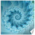 Silky Blue Spiral Fractal Canvas 12  x 12 