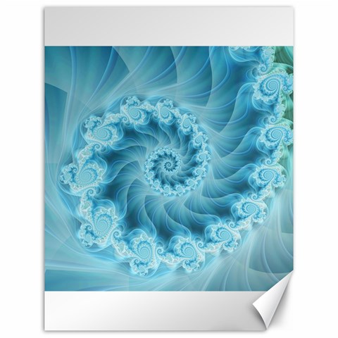 Silky Blue Spiral Fractal Canvas 12  x 16  from ArtsNow.com 11.86 x15.41  Canvas - 1