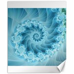 Silky Blue Spiral Fractal Canvas 16  x 20 