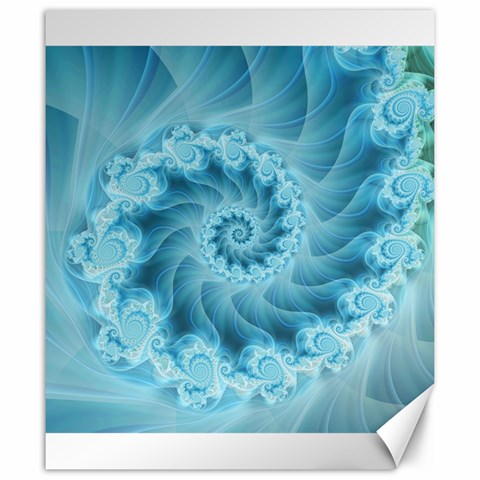 Silky Blue Spiral Fractal Canvas 20  x 24  from ArtsNow.com 19.57 x23.15  Canvas - 1