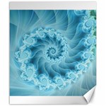 Silky Blue Spiral Fractal Canvas 20  x 24 