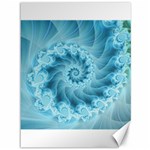 Silky Blue Spiral Fractal Canvas 36  x 48 