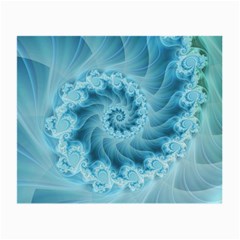 Silky Blue Spiral Fractal Small Glasses Cloth (2 Sides) from ArtsNow.com Front