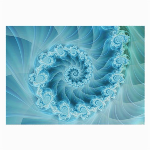 Silky Blue Spiral Fractal Large Glasses Cloth from ArtsNow.com Front