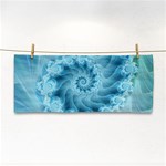 Silky Blue Spiral Fractal Hand Towel