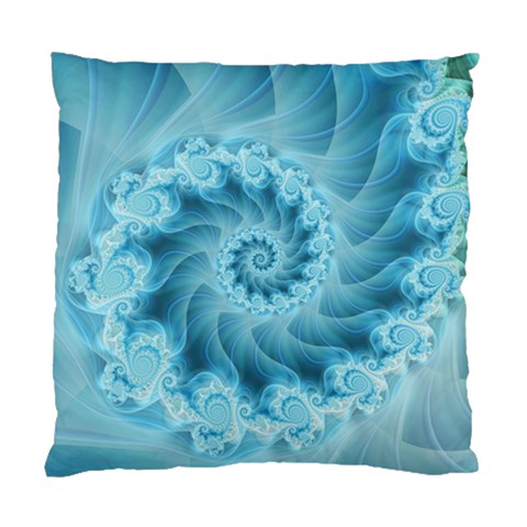 Silky Blue Spiral Fractal Standard Cushion Case (One Side) from ArtsNow.com Front