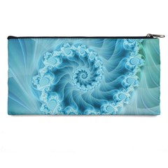 Silky Blue Spiral Fractal Pencil Case from ArtsNow.com Back