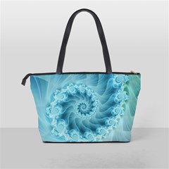 Silky Blue Spiral Fractal Classic Shoulder Handbag from ArtsNow.com Back