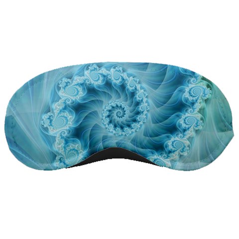 Silky Blue Spiral Fractal Sleeping Mask from ArtsNow.com Front