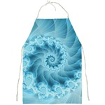 Silky Blue Spiral Fractal Full Print Apron