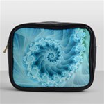 Silky Blue Spiral Fractal Mini Toiletries Bag (One Side)