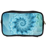 Silky Blue Spiral Fractal Toiletries Bag (Two Sides)